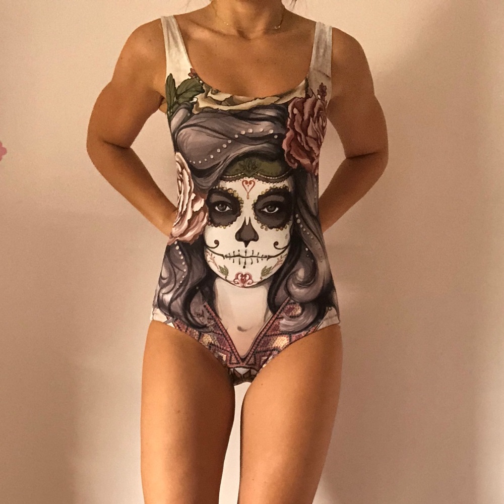 Werkshop day of the dead leotard/swim